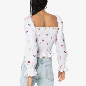 Reformation Linen Fruit Blouse